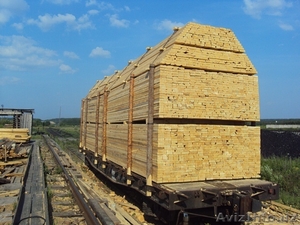 Брус,  доска вагонами из России