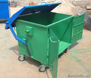 Бак металлический для мусора