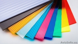 Сотовый поликарбонат высокого качества,  разнообразие цветовой палитры.